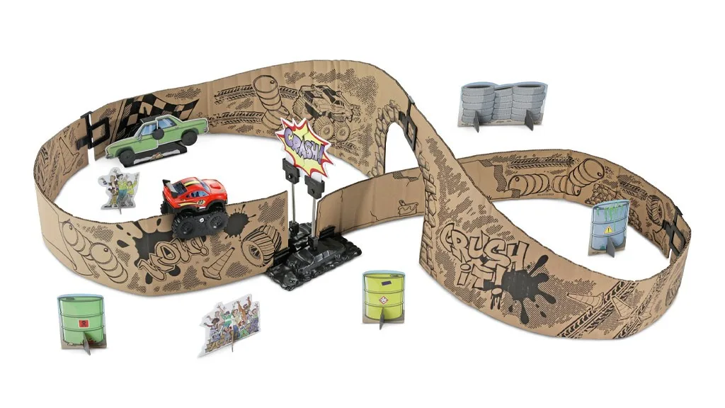Cu Turbo Edge Riders, copiii pot construi trasee palpitante din carton