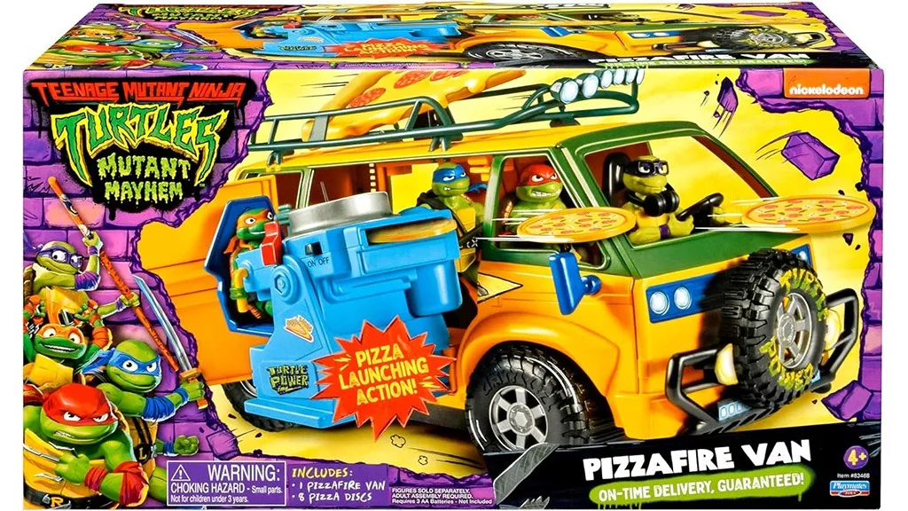 Acest camion de livrare pizza TMNT vine cu un lansator de pizza.