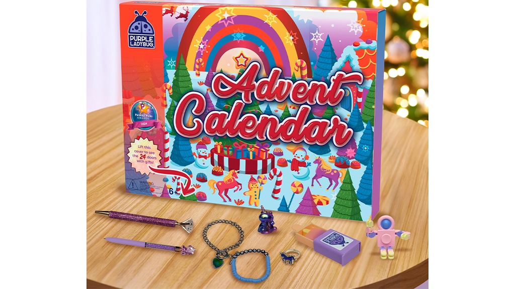 Prezentare de jucării: Calendarul advent Lila 2024