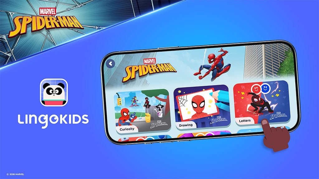 Sari-te în aventura ortografiei cu noile jocuri Spider-Man de la Lingokids!