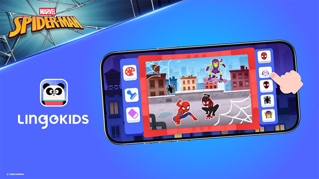 Sari-te în aventura ortografiei cu noile jocuri Spider-Man de la Lingokids!