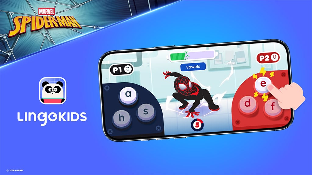 Sari-te în aventura ortografiei cu noile jocuri Spider-Man de la Lingokids!