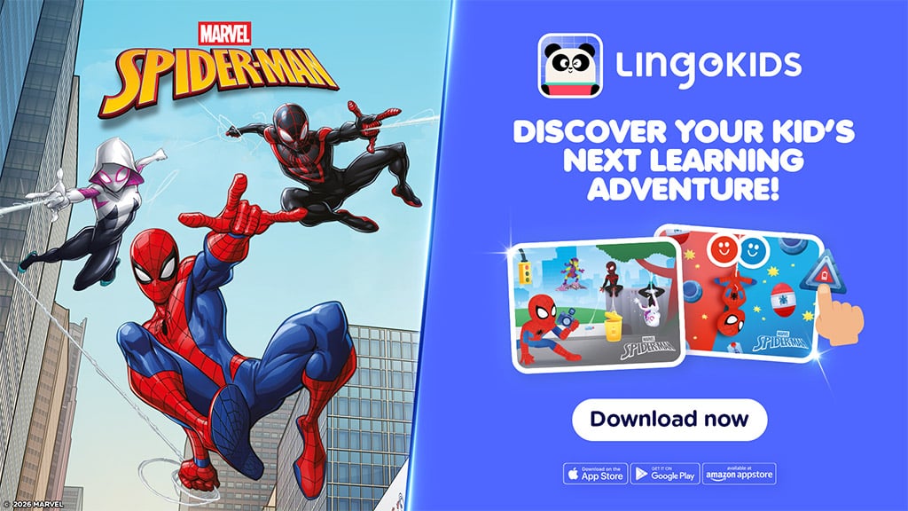Sari-te în aventura ortografiei cu noile jocuri Spider-Man de la Lingokids!