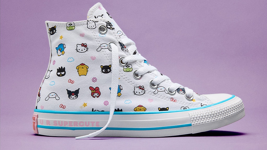 Această nouă colecție Hello Kitty Converse este adorabilă din cap până în picioare