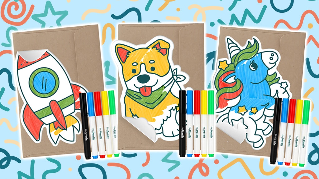 HeyDoodle cărți poștale creative de colorat