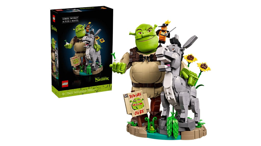 Setul LEGO Ideas Shrek, Donkey și Puss in Boots