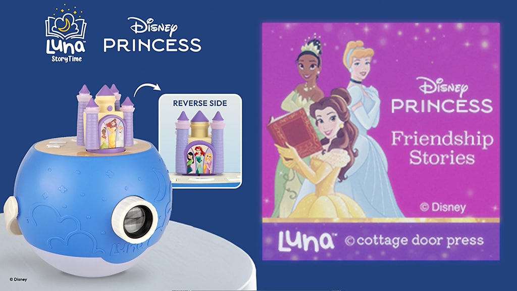 Trăiește magia prințeselor Disney cu noua figură proiector Luna!