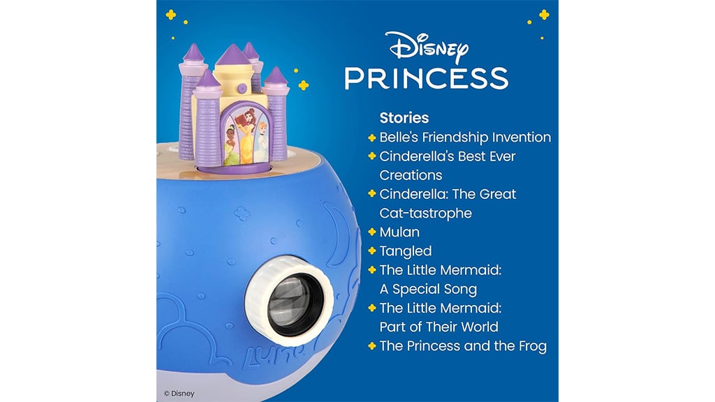 Trăiește magia prințeselor Disney cu noua figură proiector Luna!
