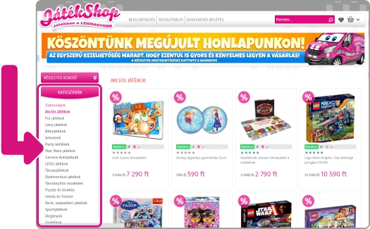 Bine ați venit în magazinul online JátékShop reînnoit!