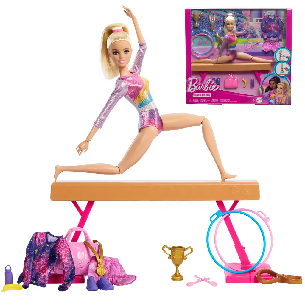 Barbie Set de jucărie gimnastă cu accesorii - Mattel cumpăra