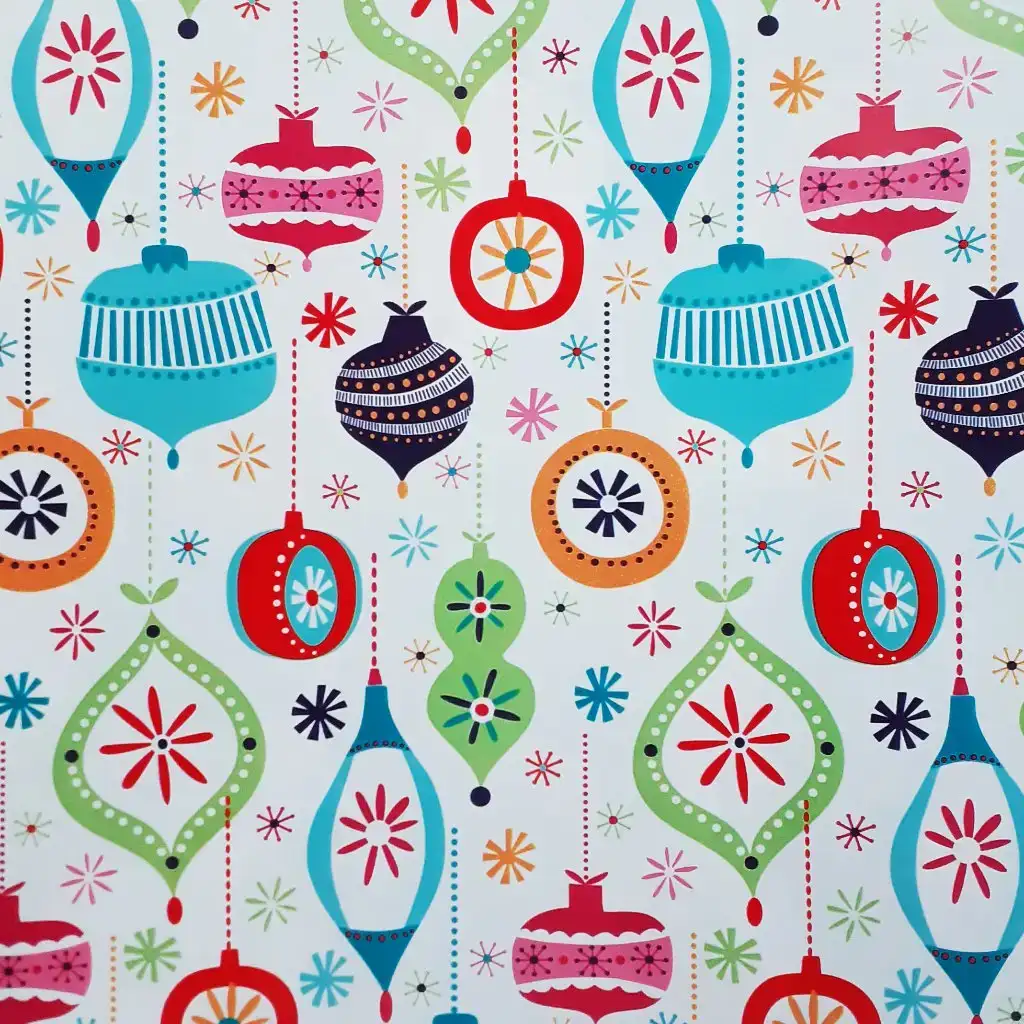 Hârtie de ambalat cu model și decorațiuni colorate 200x70cm