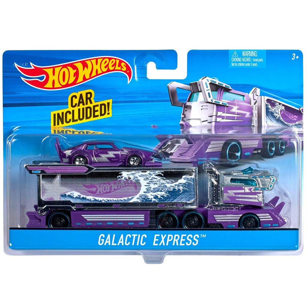 Hot Wheels Galactic Express set transportator de mașinuțe 1/64
