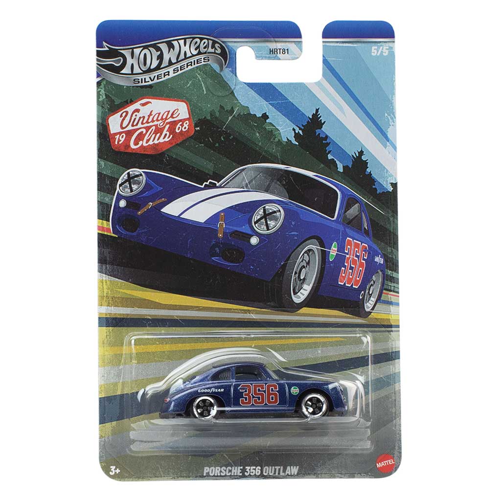 Hot Wheels: Mașinuță Porsche 356 Outlaw vintage, scară 1/64 - Mattel