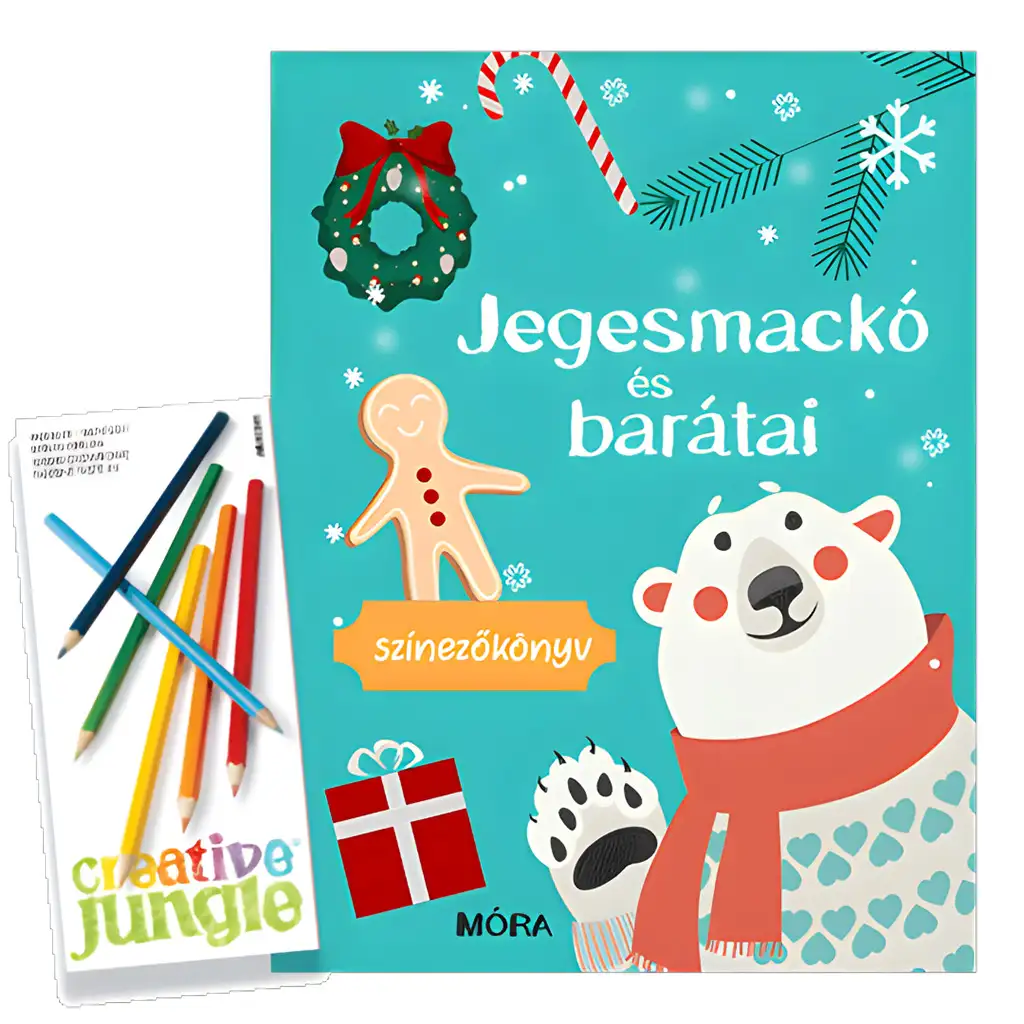 Móra: Ursul polar și prietenii săi carte de colorat cu creioane colorate