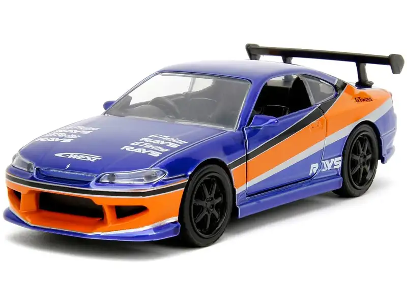 N*o様 Jada Toys S-15 シルビア tanabe color Pachet de 2 mașini 2001 Nissan Silvia S15 și Toyota Supra la scară