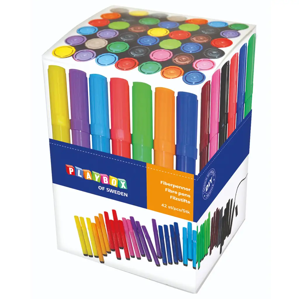 PlayBox: Set de 42 de markere colorate groase