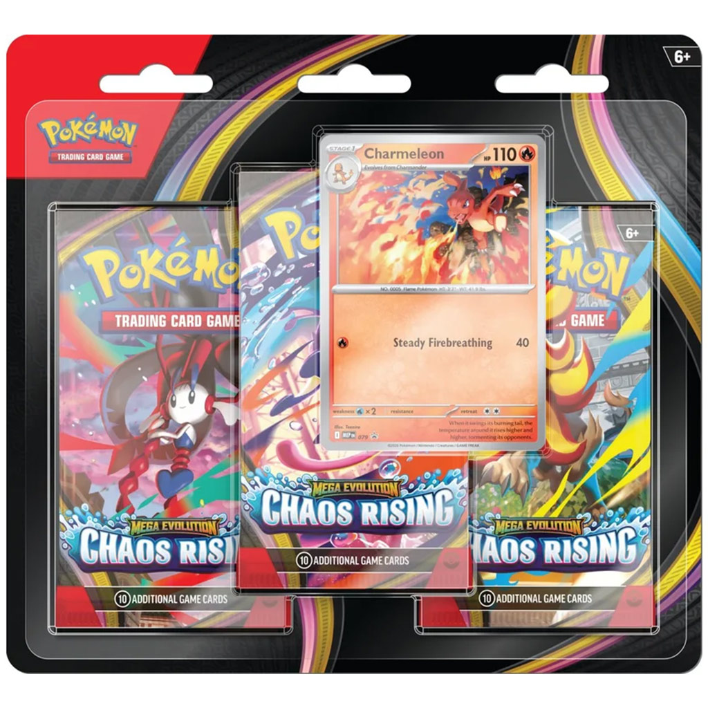 Pokémon TCG: Mega Evolution Chaos Rising, blister cu 3 pachete