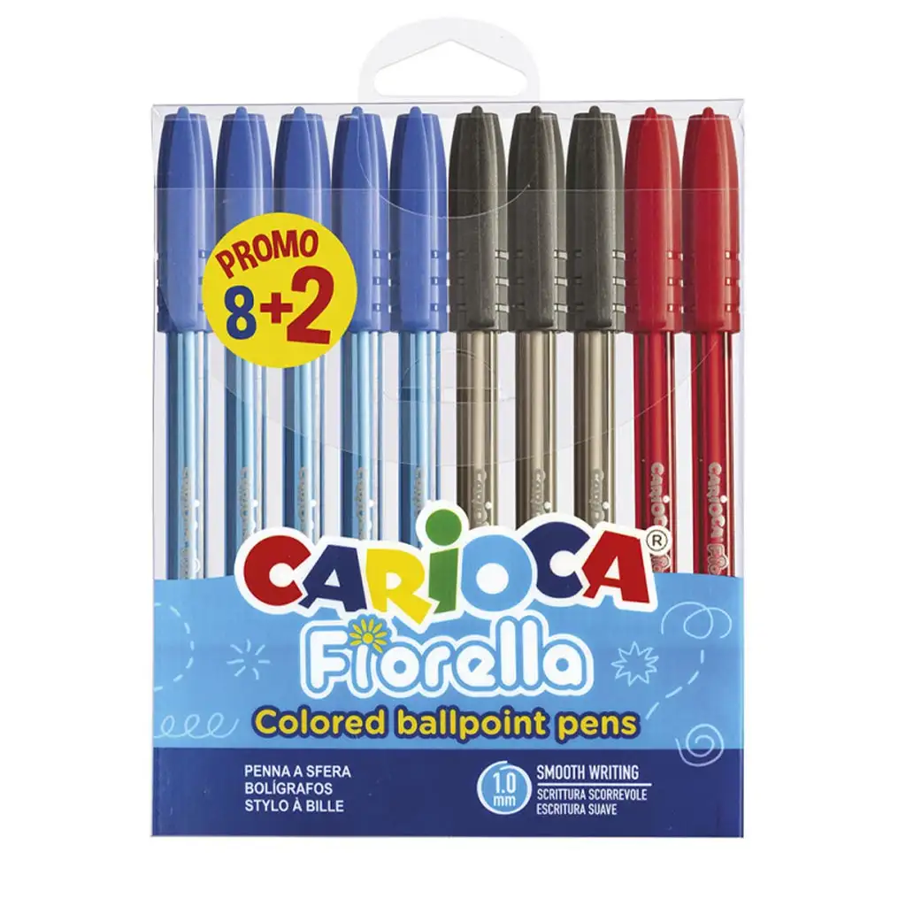 Set de 10 pixuri Fiorella multicolore - Carioca