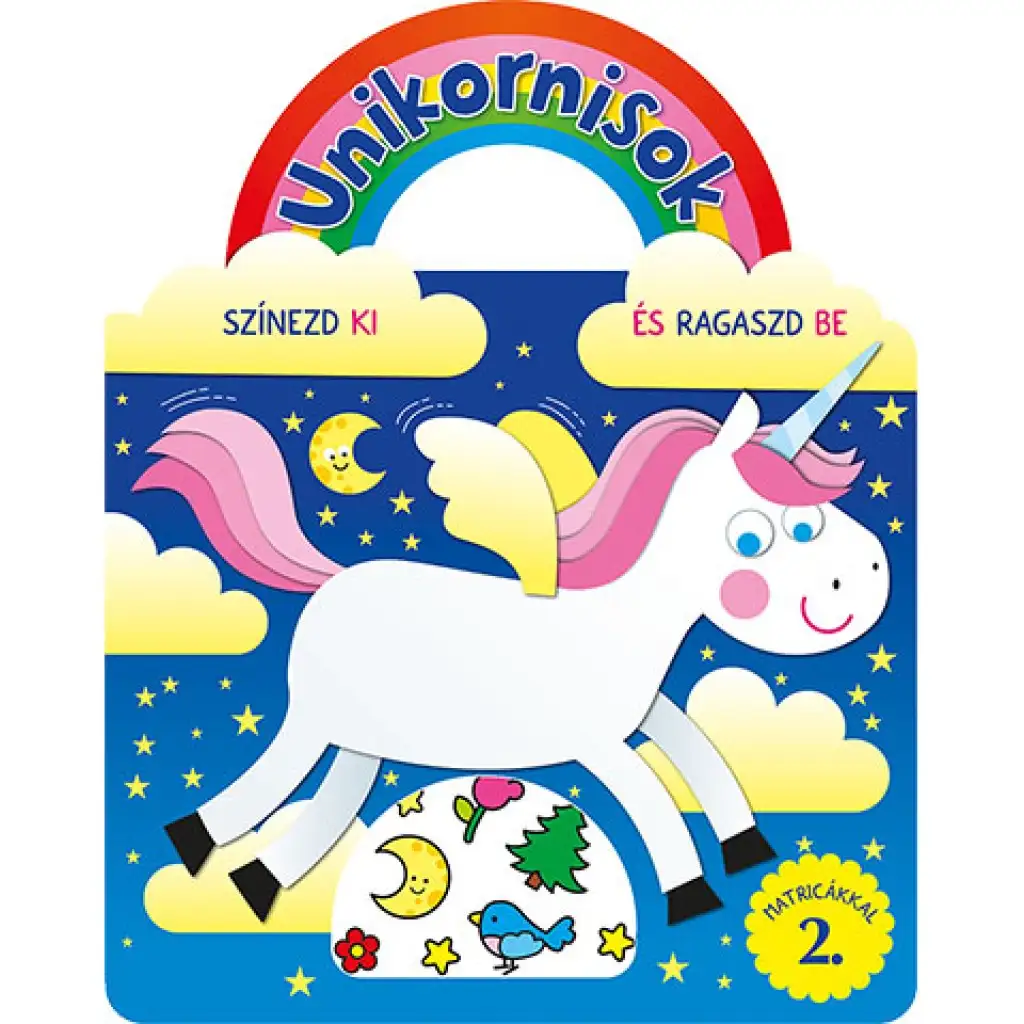 Unicorni - Colorează și lipește cu autocolante caietul de activități 2