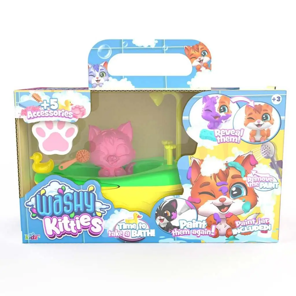 Washy Friends: Color Reveal Pisicuțe de baie cu cadă și accesorii - Szörmi