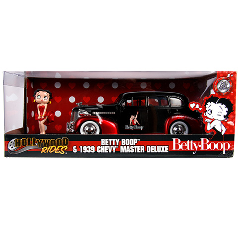Betty Boop figura și 1939 Chevy Master Deluxe model mașină metal 1