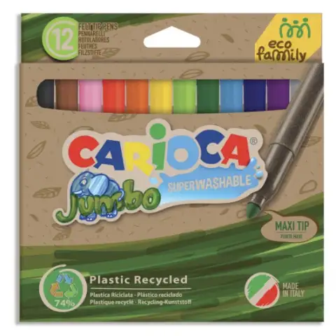 Eco Family Jumbo 12 bucăți set marker colorat - Carioca