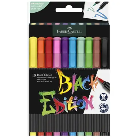 Faber-Castell: Black Edition 10 bucăți set marker colorat