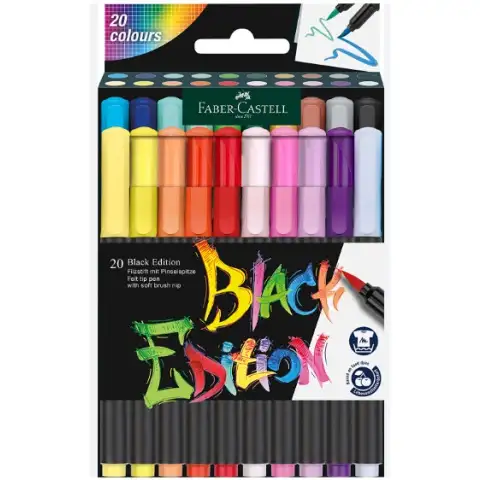 Faber-Castell: Black Edition 20 bucăți set marker colorat