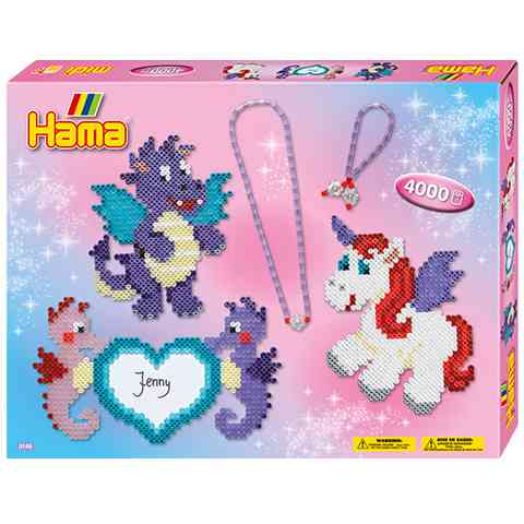 Hama Dragon şi unicorn set mărgele care se pot călca 4000 bucăţi
