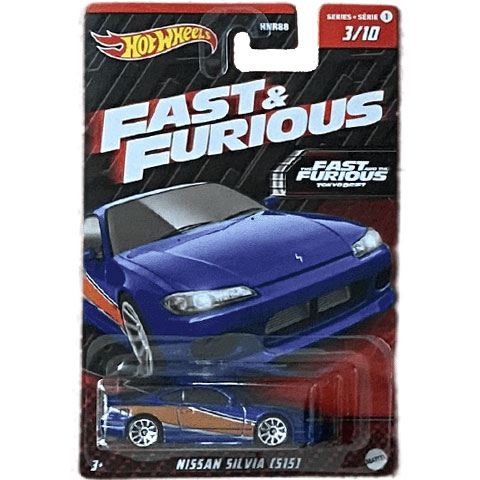 Hot Wheels Fast & Furious Nissan Silvia S15 mașină 1/64 - Mattel