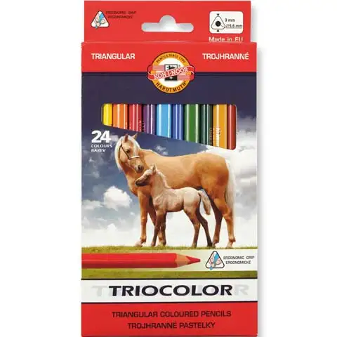 ICO: Koh-I-Noor 3144 Triocolor creioane colorate 24 bucăţi
