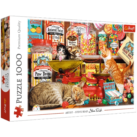 Pisici în magazinul de bomboane 1000 bucăți puzzle - Trefl cumpăra