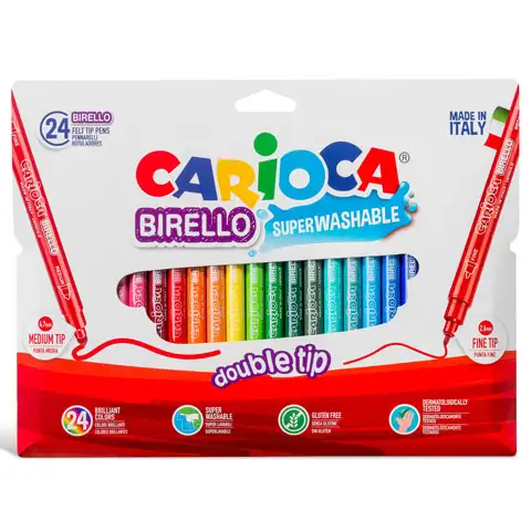 Set marker colorat cu doua capete de 24 bucati - Carioca