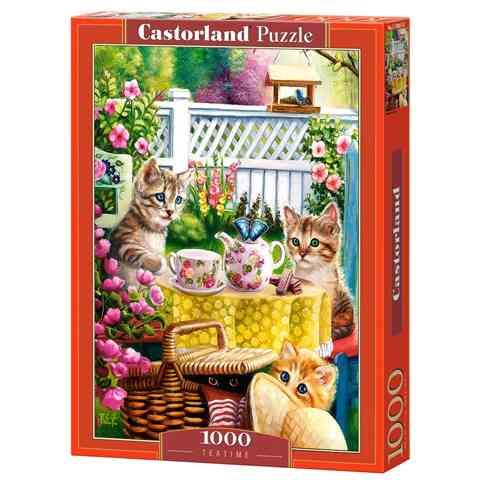 Timp pentru ceai şi pisici 1000 bucăţi puzzle - Castorland cumpăra