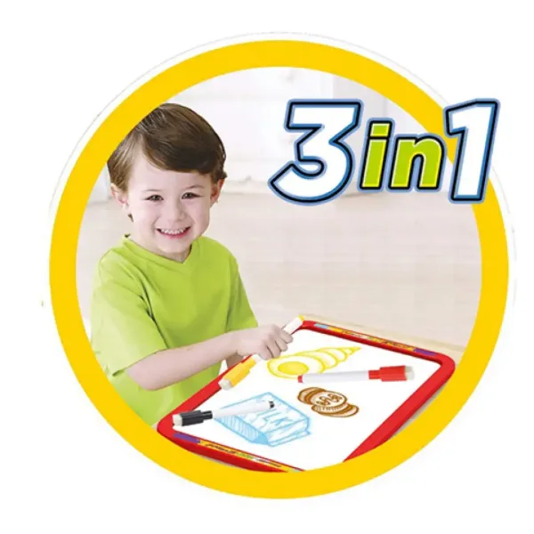 3 in 1 tablă desen două fețe culoarea albastru 40x6x59cm imaginea 4