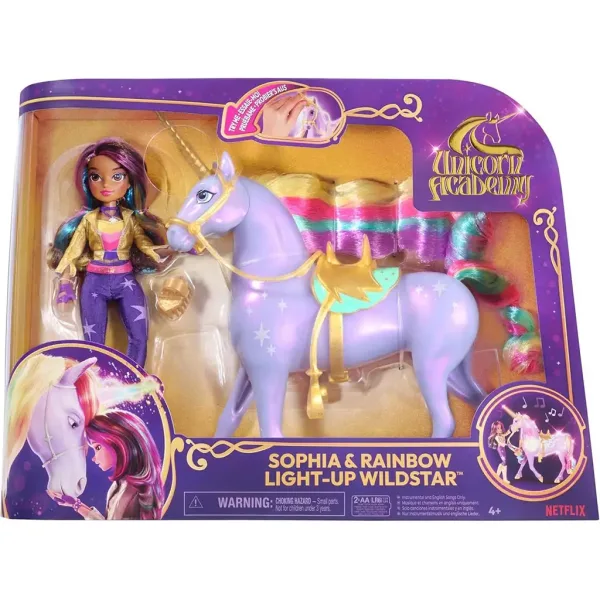 Academia Unicornilor: Cu bebelușul unicorn - Sophia și Light-Up Wildstar - Spin Master imaginea 1