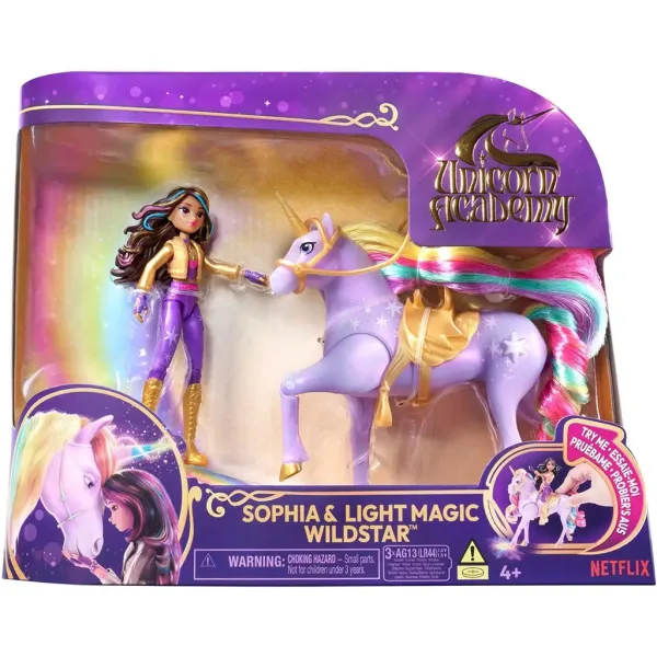 Academia Unicornilor: Cu bebelușul unicorn - Sophia și Wildstar Strălucitor - Spin Master imaginea 1