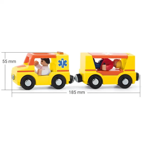 Ambulanță magnetică cu remorcă - Woodyland imaginea 2