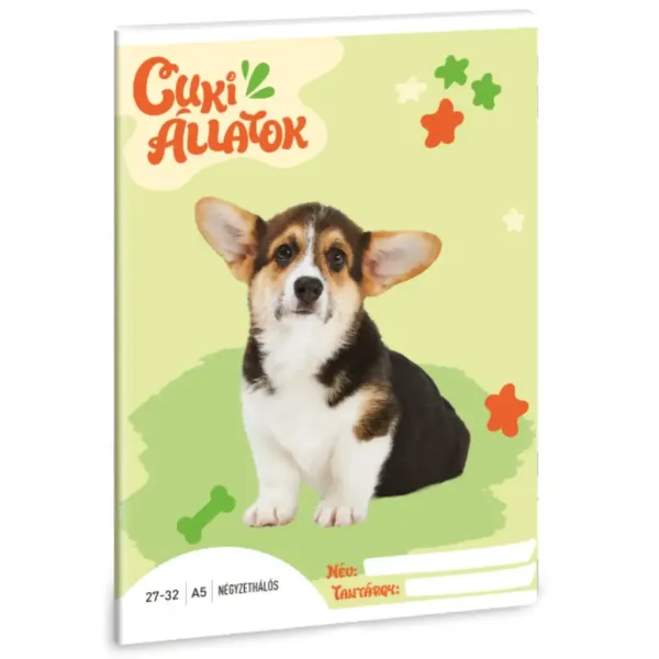 Ars Una: Animale drăguțe - Caiet cu pătrățele Welsh Corgi A/5 27-32 imaginea 1