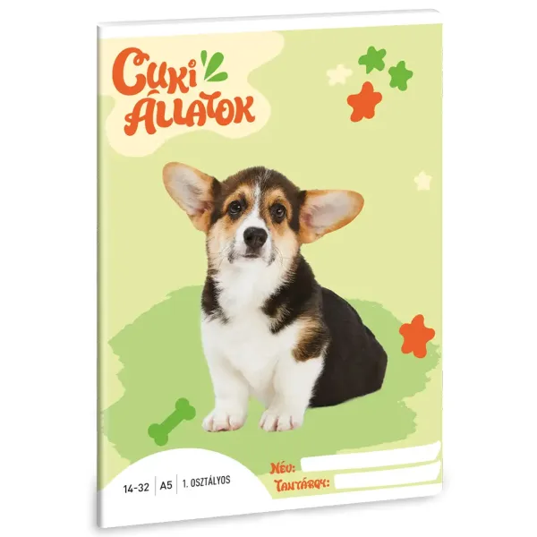 Ars Una: Animale drăguțe - Welsh Corgi caiet liniat pentru clasa 1 A/5 imaginea 1