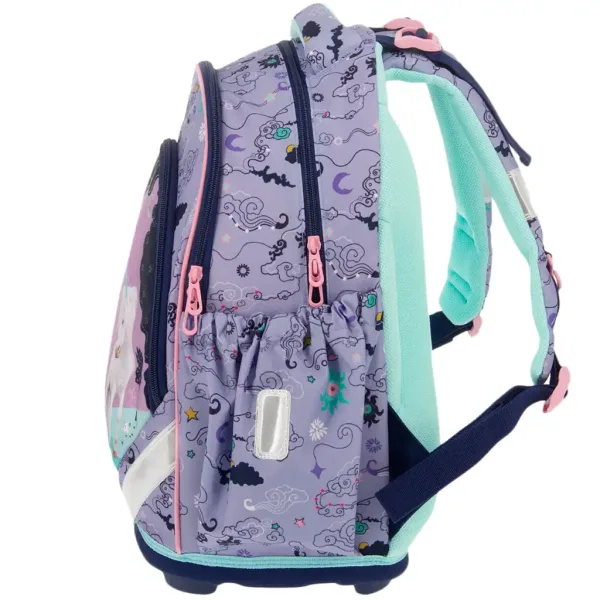 Ars Una: Ghiozdan anatomic/rucksack cu animale drăguțe, unicorn, 33x43x22cm imaginea 4