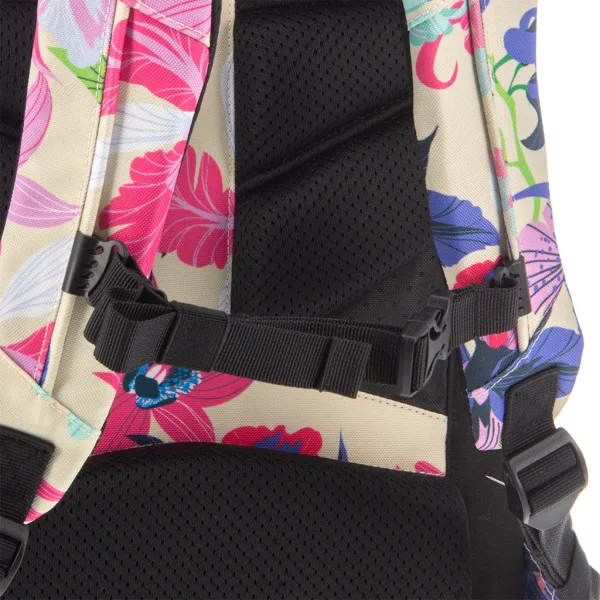 Ars Una: Ghiozdan ergonomic cu flori de plajă, rucsac cu flori, 33x45x24 cm imaginea 4