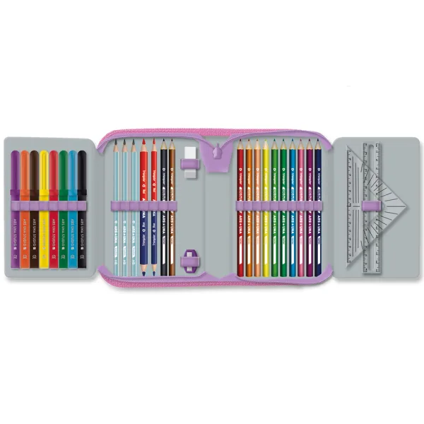 Ars Una: Penar pliabil căptușit „Animale drăguțe” cu cai 13x19x4 cm imaginea 2