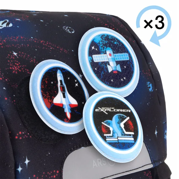 Ars Una: Rucsac şcolar Space explorer easy-pack, 27x38x18cm imaginea 6