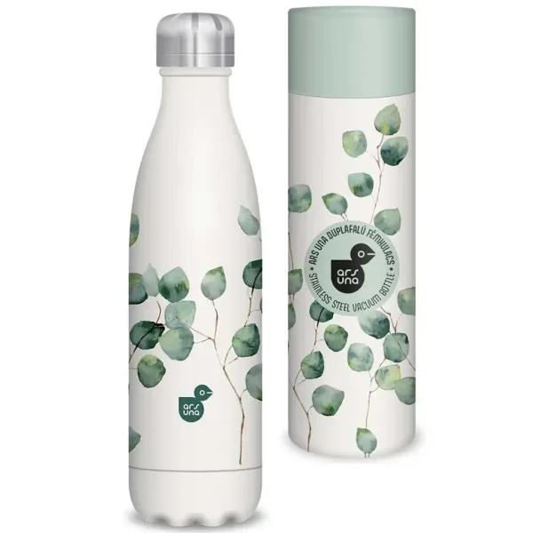 Ars Una: Sticlă metalică cu pereți dubli Botanic Leaf în cutie decorativă 500ml imaginea 1
