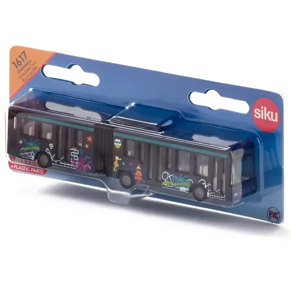 Autobuz articulat urban SIKU albastru 1/55 imaginea 4