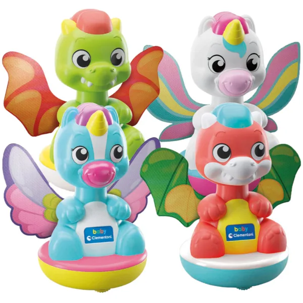 Baby Spin & Dream - jucărie pentru bebeluși unicorn și dragon, 1 buc. - Clementoni imaginea 2