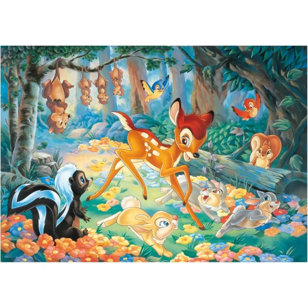 Bambi 2 în 1 puzzle cu 60 de piese și carte de colorat 50x35cm - Lisciani imaginea 2