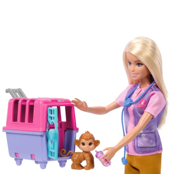 Barbie: Carieră de salvator de animale sălbatice cu accesorii - Mattel imaginea 4