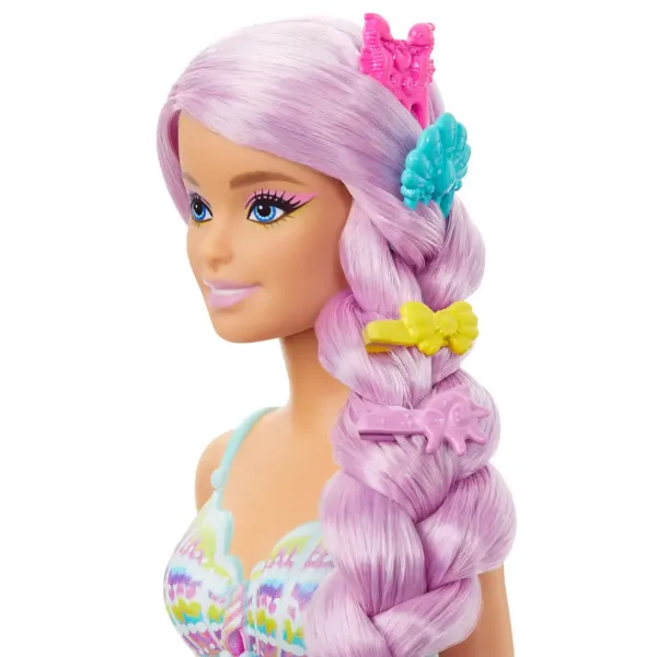 Barbie Dreamtopia: Păpușă cu coafură magică vânzătoare 2024 - Mattel imaginea 4